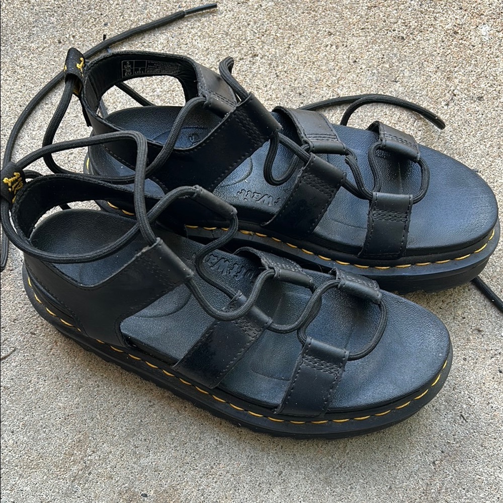 Dr. Marten Leather Gladiator Sandals